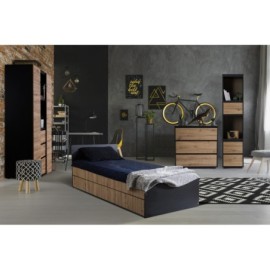 LITTLE SKY by KLUPŚ Biurko DALIA antracyt-dąb