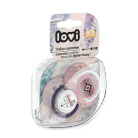 LOVI 22/857 Smoczek silikonowy dynamiczny 6-18m 2szt Indian Summer Girl
