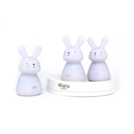 MARKO OLB-XY-GR Zestaw 3 lampek nocnych LED Białe Króliki