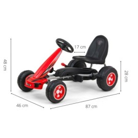 MILLY MALLY 3126 Gokart na pedały Viper Red