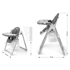 MILLY MALLY 3765 Krzesełko do karmienia Bueno Grey