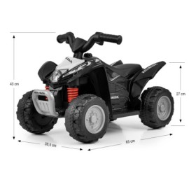 MILLY MALLY 5471 Pojazd na akumulator Quad HONDA ATV Black