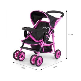 MILLY MALLY 5520 Wózek dla lalek Kate Prestige Black