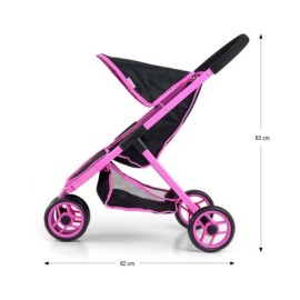 MILLY MALLY 5521 Wózek dla lalek Susie Prestige Black