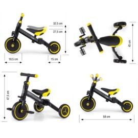 MILLY MALLY Rowerek 3w1 OPTIMUS czarny