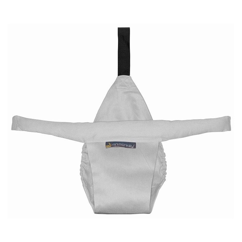 MINIMONKEY MKY_00000396 Szelki do krzesła dla niemowlaka Mini Chair 6m+ jasnoszare