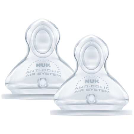NUK 709244 F+ Smoczek 1 S na butelkę silikonowy 2szt
