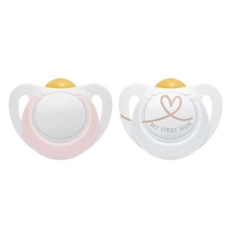 NUK 726070 Smoczek uspokajający lateksowy 0-6m STAR  2 szt