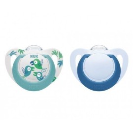 NUK 736748 Smoczek uspokajający silikonowy 6-18m-cy STAR 2szt/box