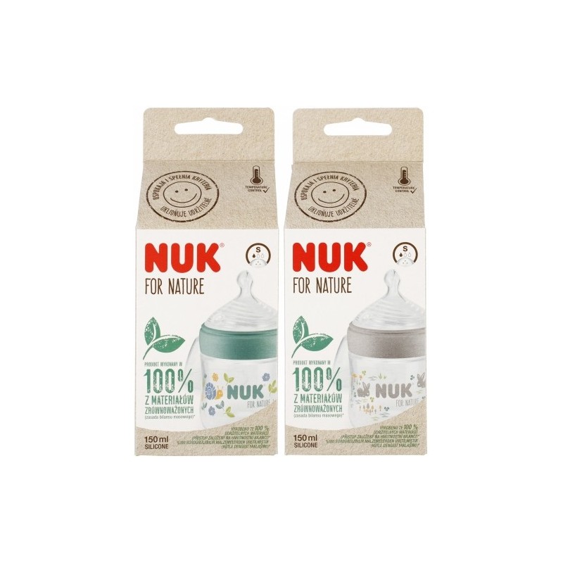 NUK 743076 Butelka 150 ml For Nature smoczek sil. S