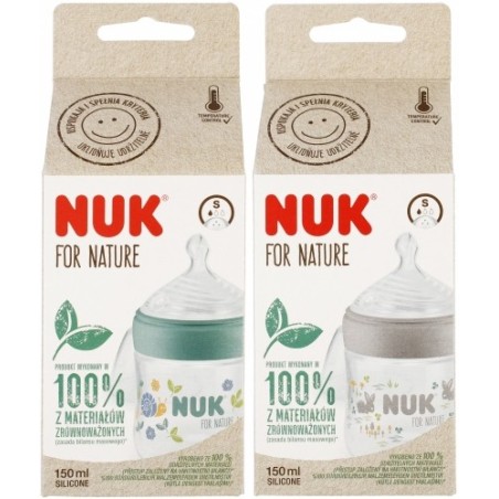 NUK 743076 Butelka 150 ml For Nature smoczek sil. S