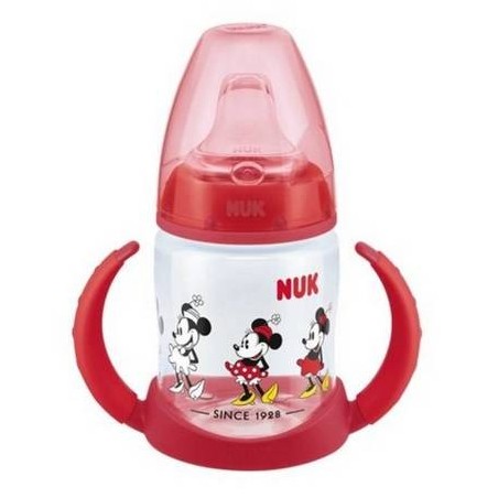 NUK ZE-104 Zestaw FC Butelka 150ml z uchwytami i wskaźnikiem temperatury DISNEY MYSZKA MIKI+ustnik silikonowy niekapek gratis