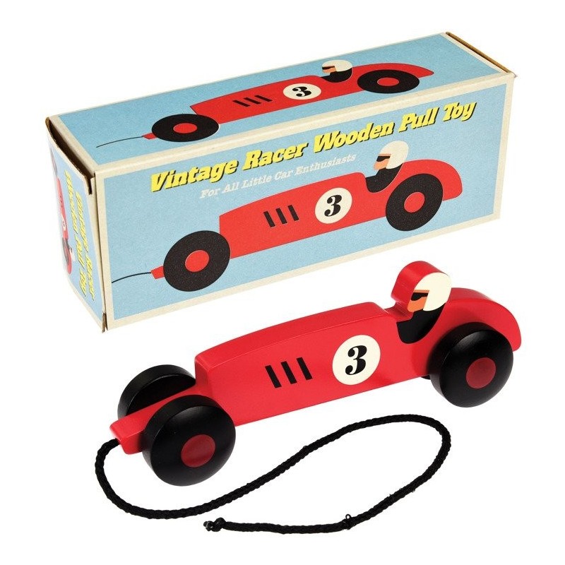 REX LONDON 28122 Drewniana wyścigówka do ciągnięcia