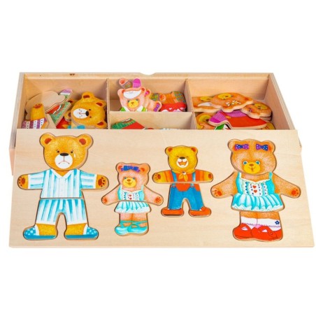 SMILY PLAY SPW83594 Układanka drewniana Rodzina misiów