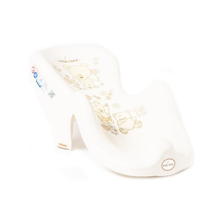 TEGA MS-003-118 Fotelik do kąpieli antypoślizgowy MIŚ biała perła