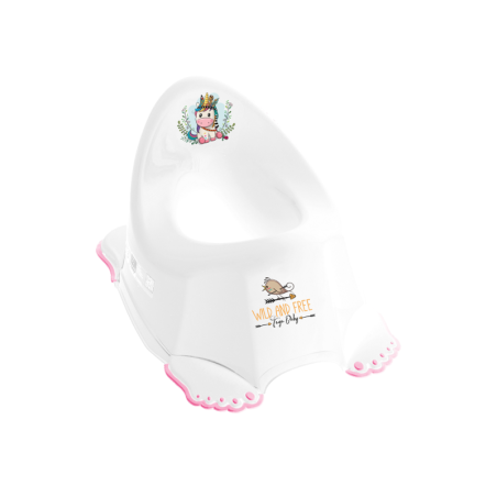 TEGA PO-075-103-JEDNOROŻEC-R Nocnik antypoślizgowy z pozytywką DZIKI ZACHÓD różowy