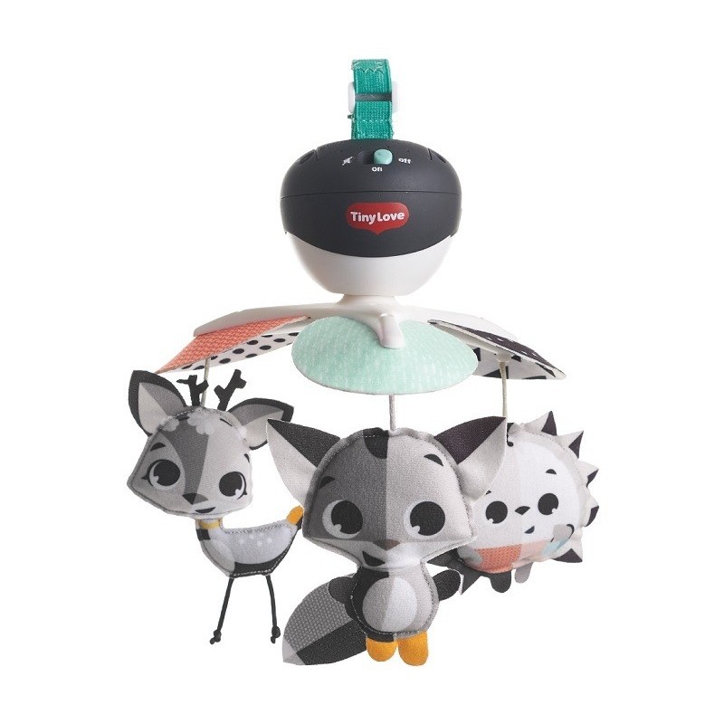 TINY LOVE TL1305906830R Karuzela podróżna - Magiczna Kraina - czarno-biała