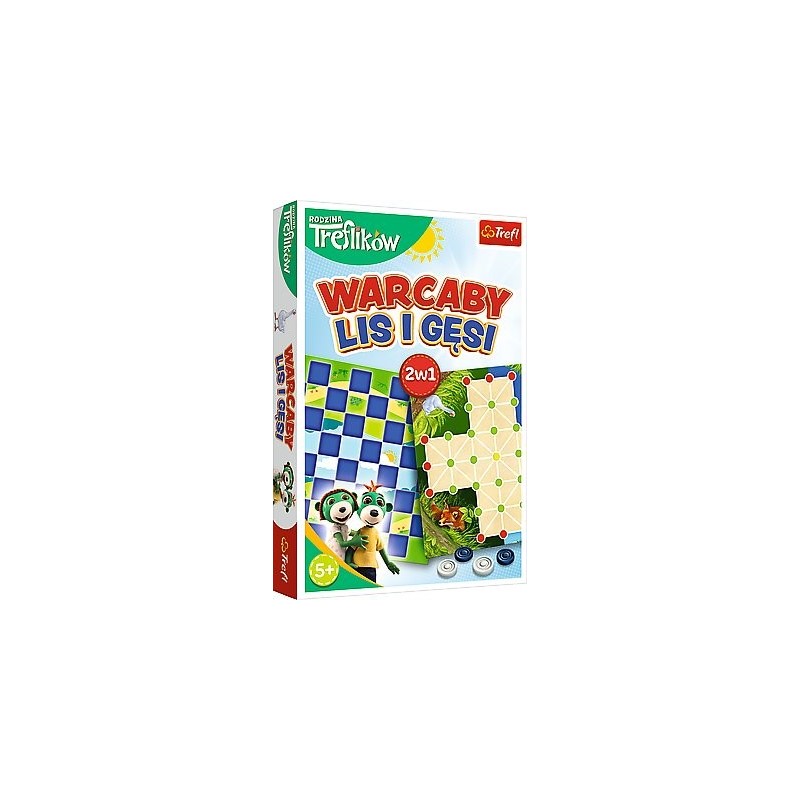 TREFL 02301 Gra Warcaby / Lis i Gęsi - Rodzina Treflików