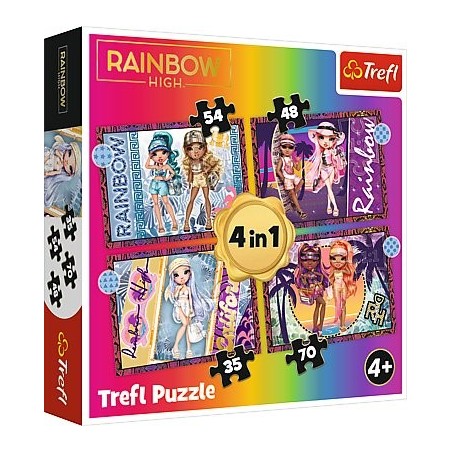 TREFL 34614 Puzzle 4w1 Modne laleczki LOL