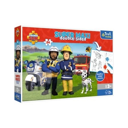 TREFL 41015 Puzzle 24 SUPER MAXI Pomocna drużyna Strażaka Sama