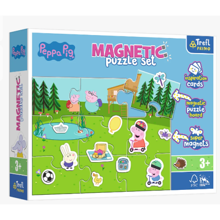 TREFL 93164 Puzzle magnetyczne - Zabawy Peppy