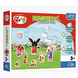 TREFL 93165 Puzzle magnetyczne - Zabawny świat Binga