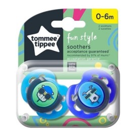 TT 43335795 Smoczek uspokajający FUN STYLE 0-6m 2 szt.