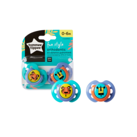 TT 43335795 Smoczek uspokajający FUN STYLE 0-6m 2 szt.