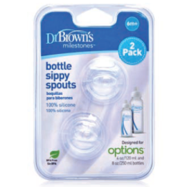 Dr.Browns SR210 Ustnik silikonowy niekapek do butelki standard 2-pak