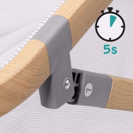 KINDERKRAFT Łóżeczko turystyczne z funkcją kojca SOFI grey