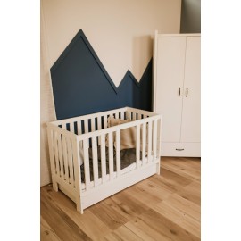 KLUPŚ Łóżeczko AMELIA II biel 120x60