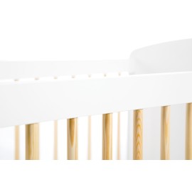KLUPŚ Łóżeczko KAROLINA II biel-sosna 120x60