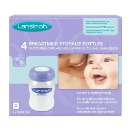 LANSINOH Butelki do przechowywania pokarmu 4 szt.