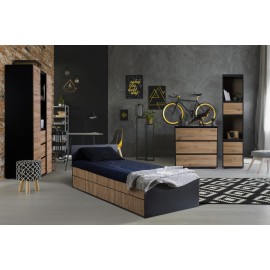 LITTLE SKY by KLUPŚ Biurko DALIA antracyt-dąb