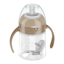 LOVI 35/363 Pierwszy kubek z obciążoną słomką 150ml. Brown