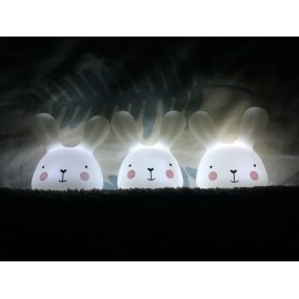 MARKO OLB-XY-GR Zestaw 3 lampek nocnych LED Białe Króliki