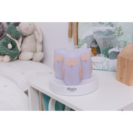 MARKO OLB-XY-GR Zestaw 3 lampek nocnych LED Białe Sowy