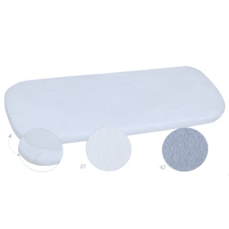 MATEX Prześcieradło frotte na materacyk do kołyski 90x40 [TB0297_42] szare