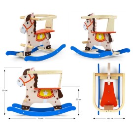 MILLY MALLY Koń Lucky Blue/Red