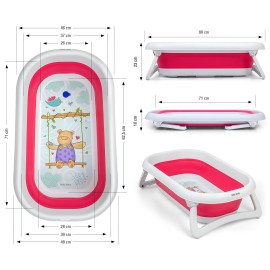 MILLY MALLY Wanienka składana Aqua Pink