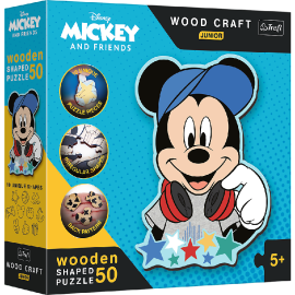 TREFL 20199 Puzzle drewniane 50 Disney W świecie Mickey
