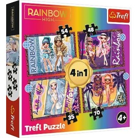 TREFL 34614 Puzzle 4w1 Modne laleczki LOL