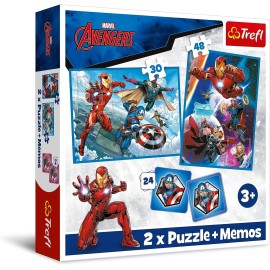 TREFL 93333 Puzzle 2w1 MEMOS Bohaterowie w akcji