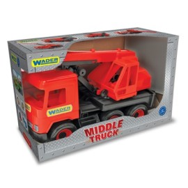 WADER 32112 Middle Truck - Dźwig czerwony