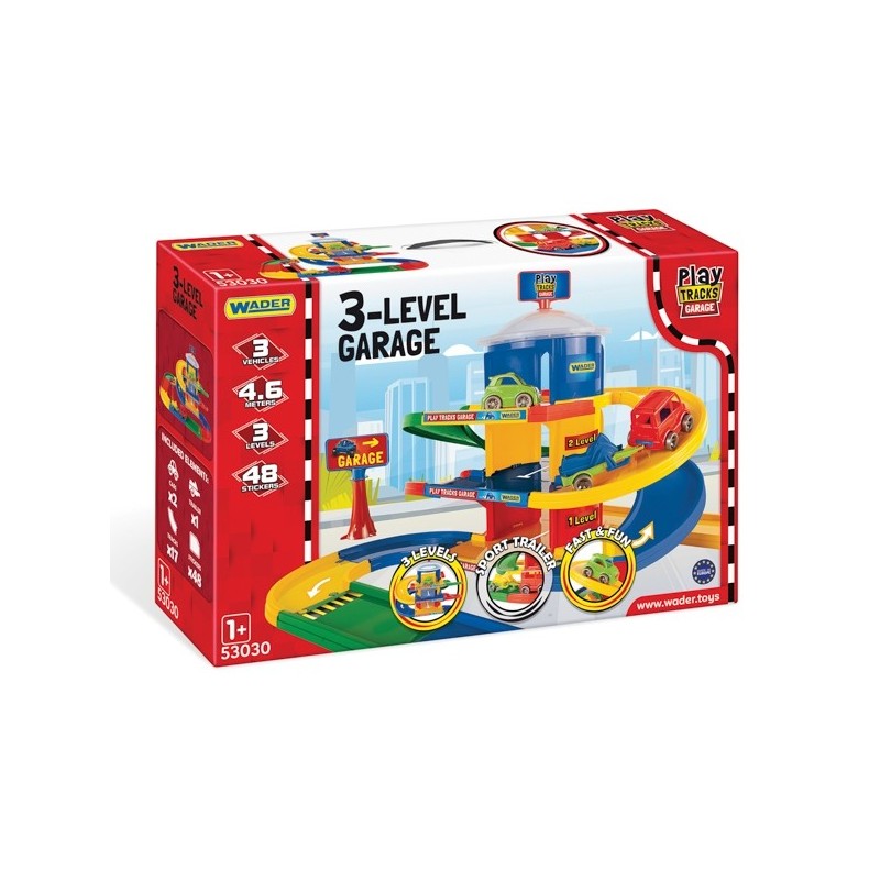 WADER 53030 Play Tracks Garage garaż 3-poziomowy