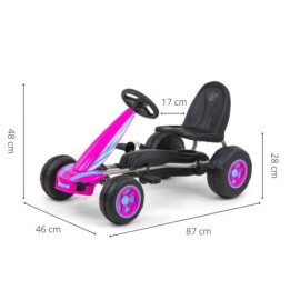 MILLY MALLY 3128 Gokart na pedały Viper Pink