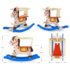 MILLY MALLY Koń Lucky Blue/Red