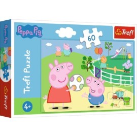 TREFL 17356 Puzzle 60 el. Zabawy w gronie przyjaciół Peppa