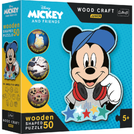 TREFL 20199 Puzzle drewniane 50 Disney W świecie Mickey