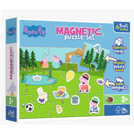 TREFL 93164 Puzzle magnetyczne - Zabawy Peppy
